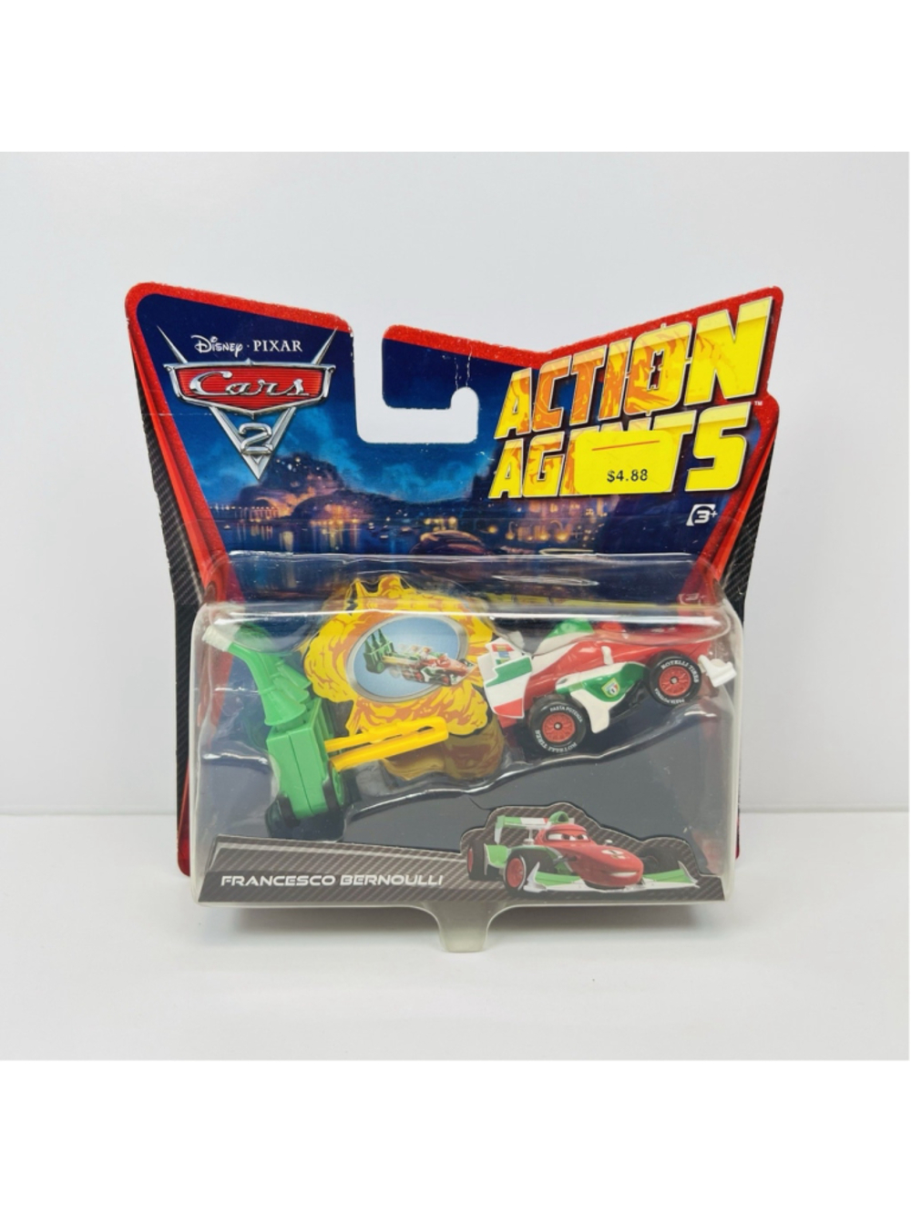 Disney Pixar Cars 2 Action Agents Francesco Bernoulli w/fuel car launcher V3021